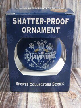 KANSAS CITY ROYALS 2015 WORLD SERIES CHAMPIONS SHATTERPROOF ORNAMENT - NIB